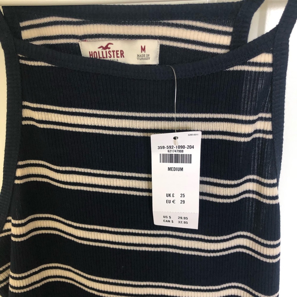 Hollister stripe bodycon dress NWT